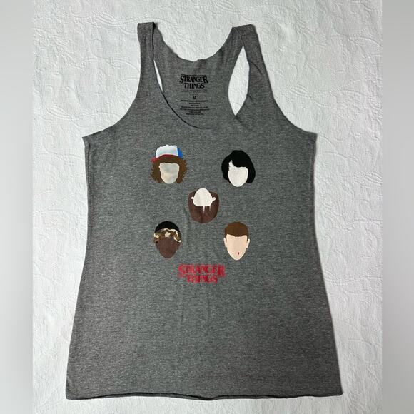 NWOT Women’s Stranger Thing Gray Tank Top Size Medium - Picture 3 of 4